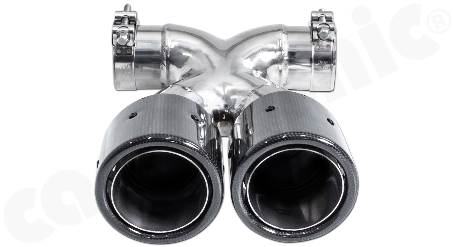 CARGRAPHIC Sport Doppel-Endrohr "X" für Porsche 981 Boxster / Cayman 2,7L 3,4L 3,8L