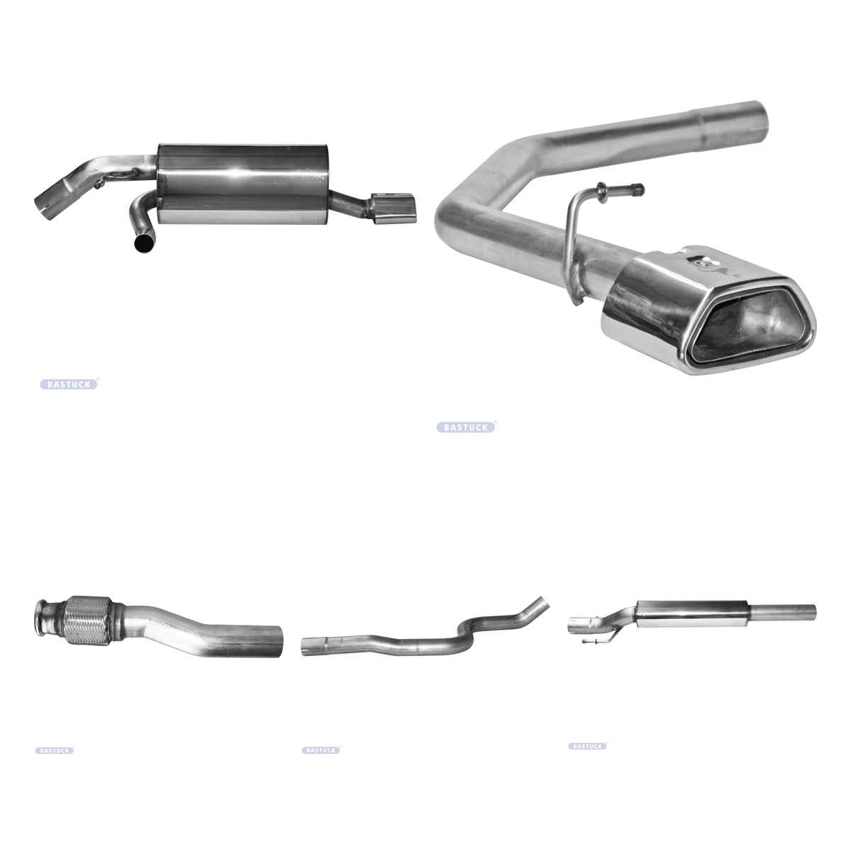 Bastuck Komplettanlage Twin – Peugeot 208 208 1.6l Turbo THP incl. GTI