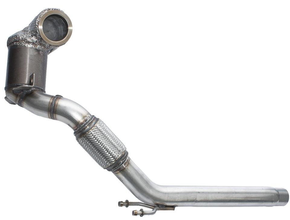 HJS Downpipe ECE 80/76mm 200 cpsi Golf 7 GTI Skoda Octavia RS