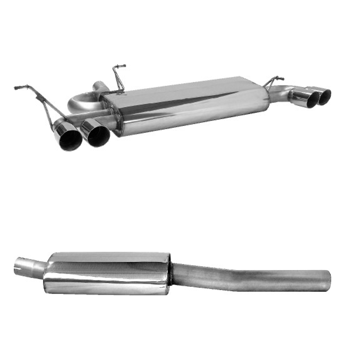 Bastuck Komplettanlage Quattro – BMW 3er E46 Compact 316i / 318i / 320i Compact