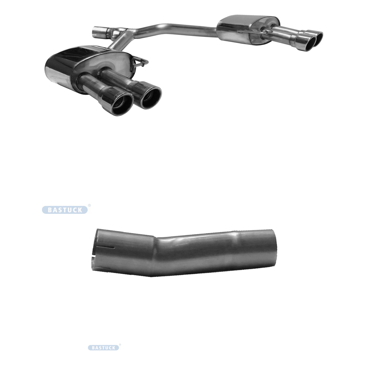 Bastuck Endschalldämpfer Quattro – Audi A4 B9 / A5 F5 TFSI A4 B9 Quattro ab 2015 / A5 F5 Quattro ab 2016