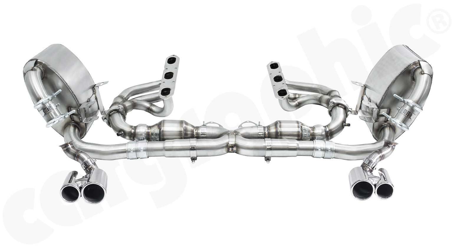 Cargraphic Abgasanlage Porsche 996.2 Carrera 4S 3,6l 2x89/76mm Super Sound