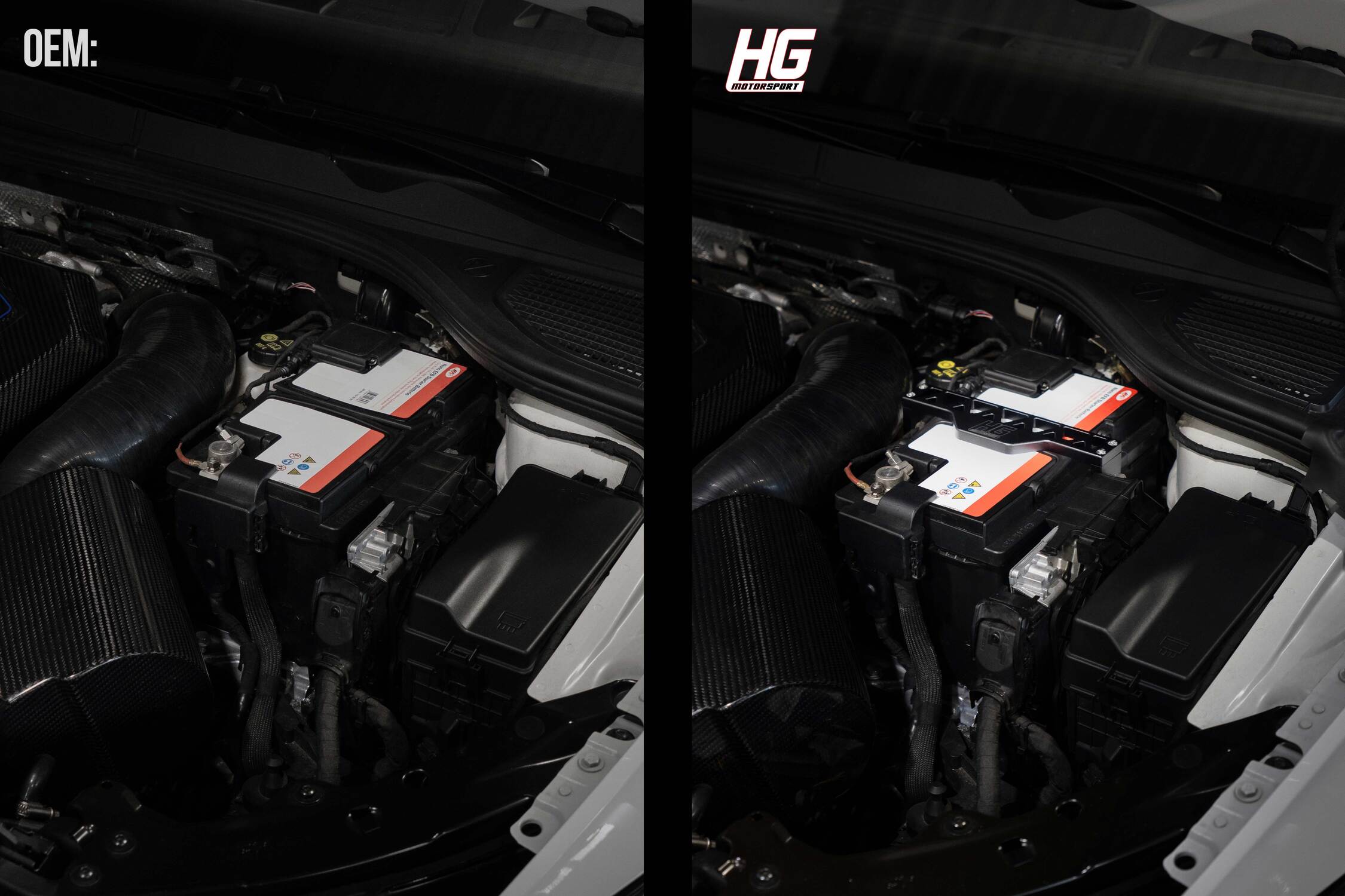HG-Motorsport CNC Batteriehalter für VAG Modelle  – Edles Design trifft auf präzise CNC-Optik