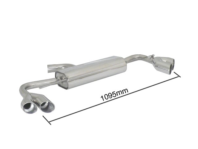 Sportauspuff Audi TT 8J 1.8 2.0 TFSI 2x80mm Sport Line ECE | Ragazzon