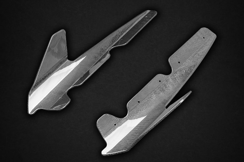 Capristo Carbon Seitenfinnen Set Audi R8 Facelift Vollcarbon glanzlackiert