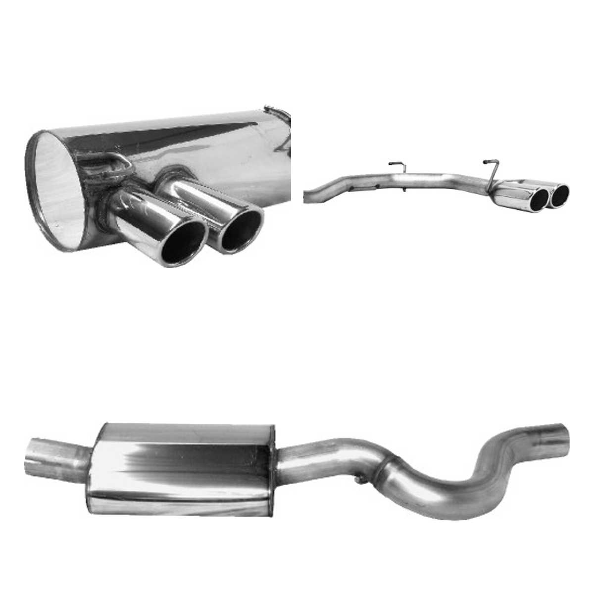Bastuck Komplettanlage Quattro – BMW 3er E92 / 3er E93 318i / 320i / 320si ab Bj. 02/2007 Coupé(E92), Cabrio (E93)