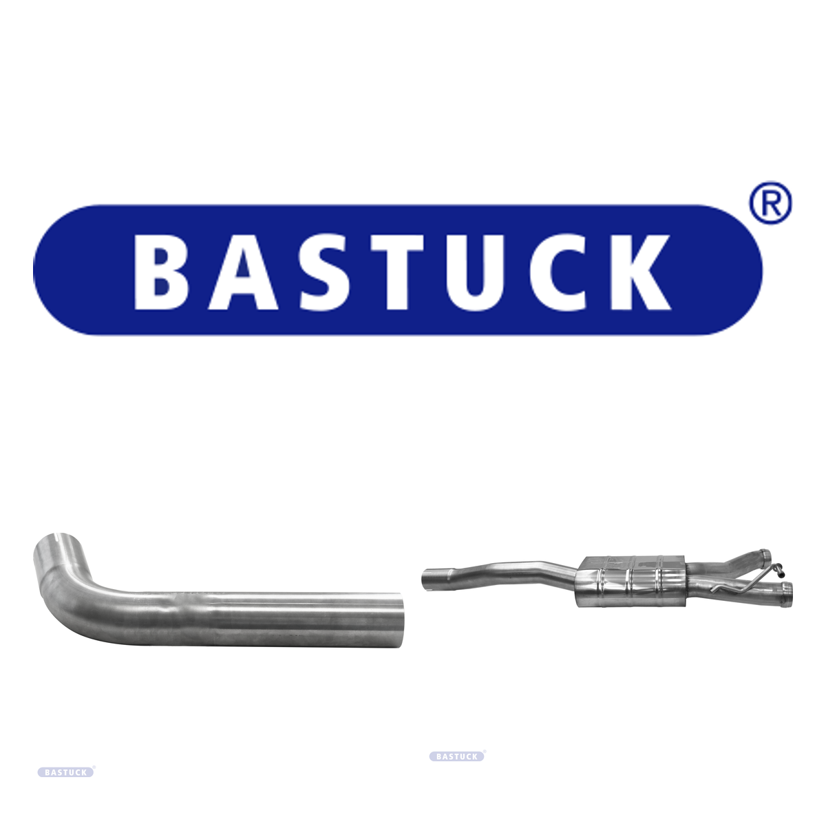 Bastuck Komplettanlage Twin – Mercedes C-Klasse (W205) nicht für Cabrio Modelle W205 4 Cyl. bis 2018, ohne Partikelfilter