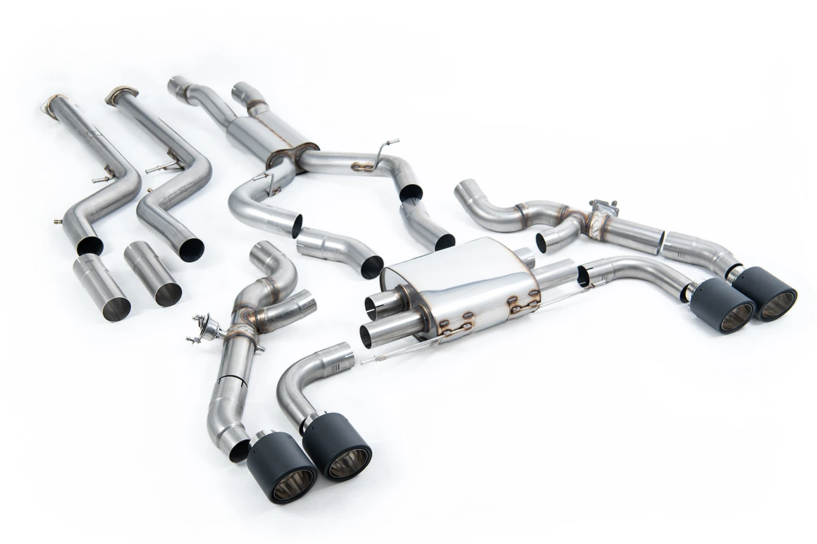 Milltek Sport Auspuffanlage passend für BMW X3M Competition G01 3.0 - OPF/GPF-Bypass-System - carbon Endrohre