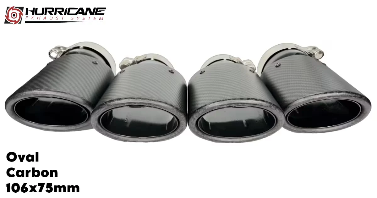 4-flutig Oval Carbon (106x75mm)