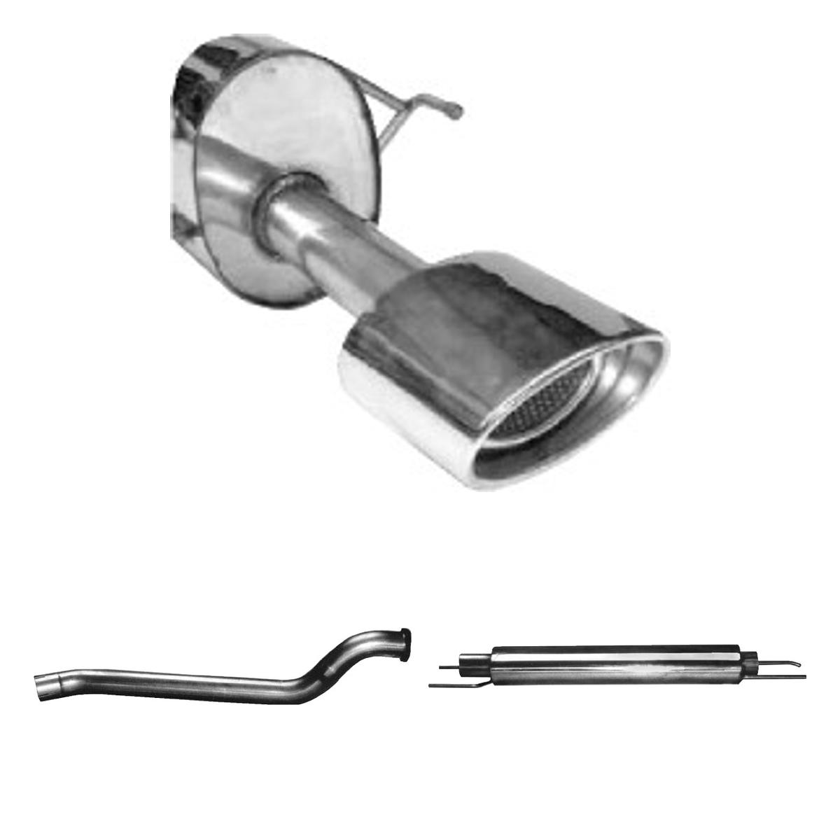 Bastuck Komplettanlage Single – Opel Astra G Astra G Stufenheck, Coupé, Cabrio