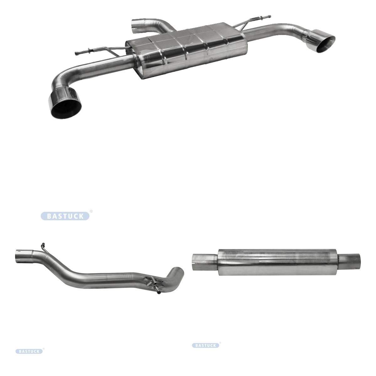 Bastuck Komplettanlage Twin – Volkswagen Golf 8 Golf 8 GTI ab 2020