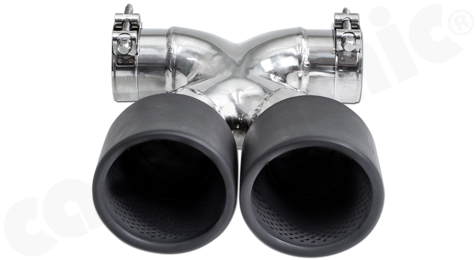 CARGRAPHIC Sport Doppel-Endrohr "X" für Porsche 981 Boxster / Cayman 2,7L 3,4L 3,8L