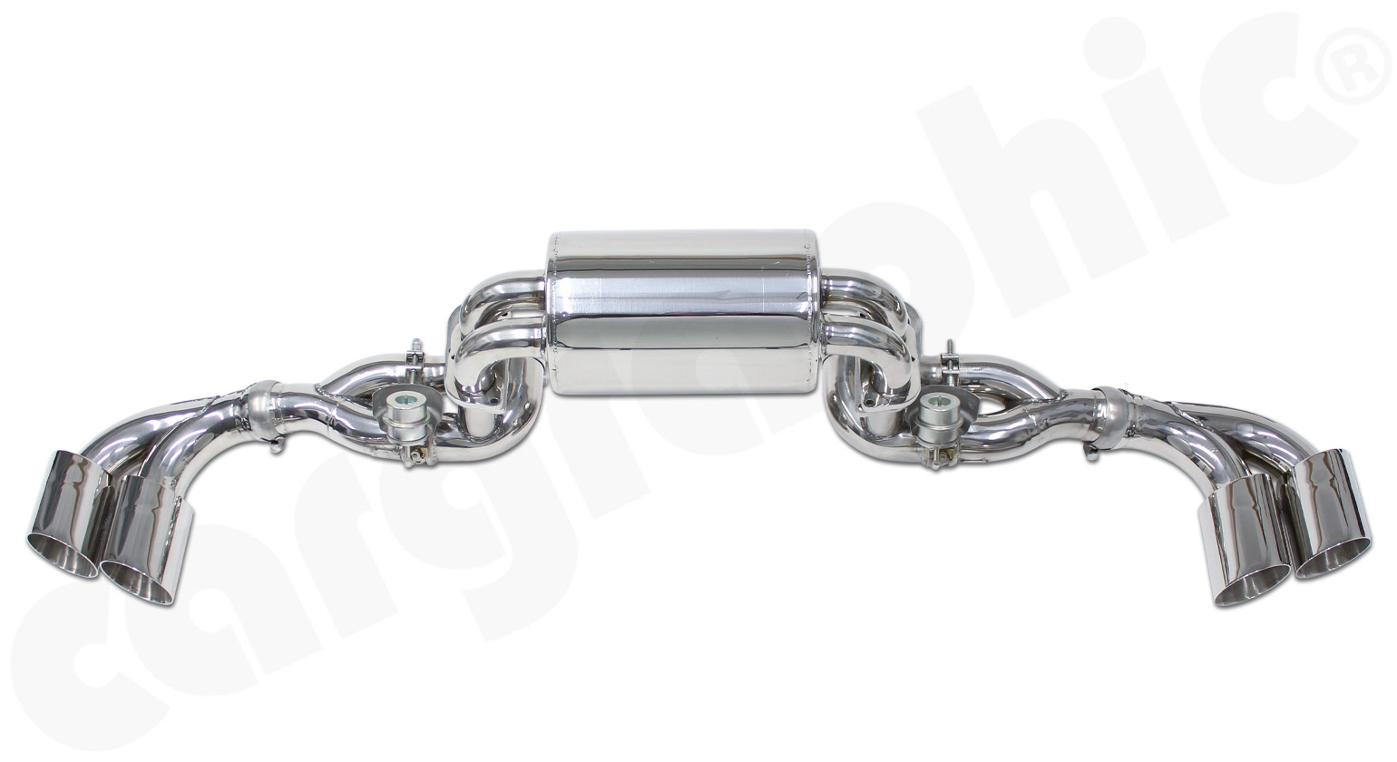 Cargraphic Endschalldämpfer Ferrari F430 Abgasklappen Sound/Race Sound Export Deep Tone