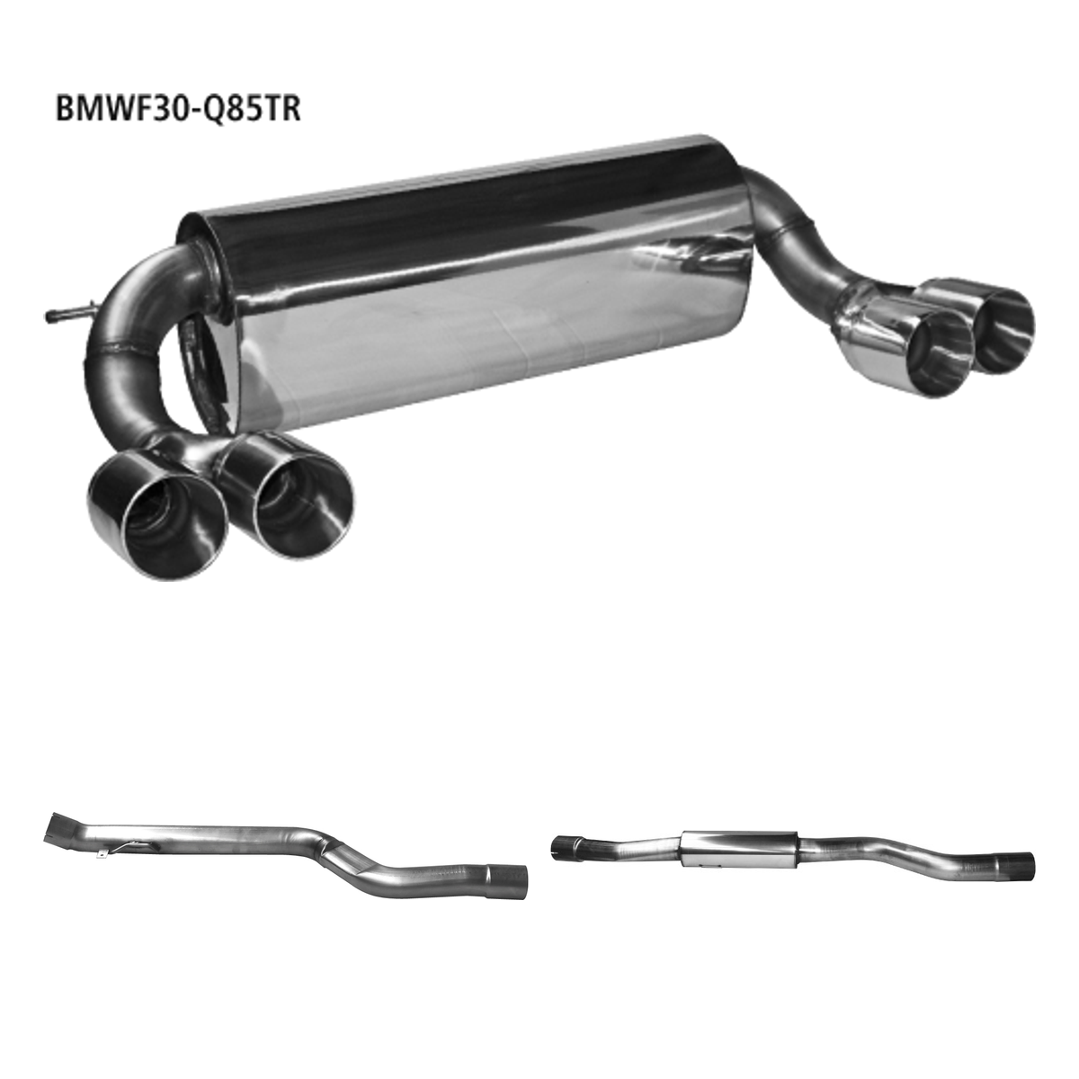 Bastuck Komplettanlage Quattro – BMW 4er F32/F33/F36 4er F32/F33/F36 2.0l Turbo Facelift ab 2015