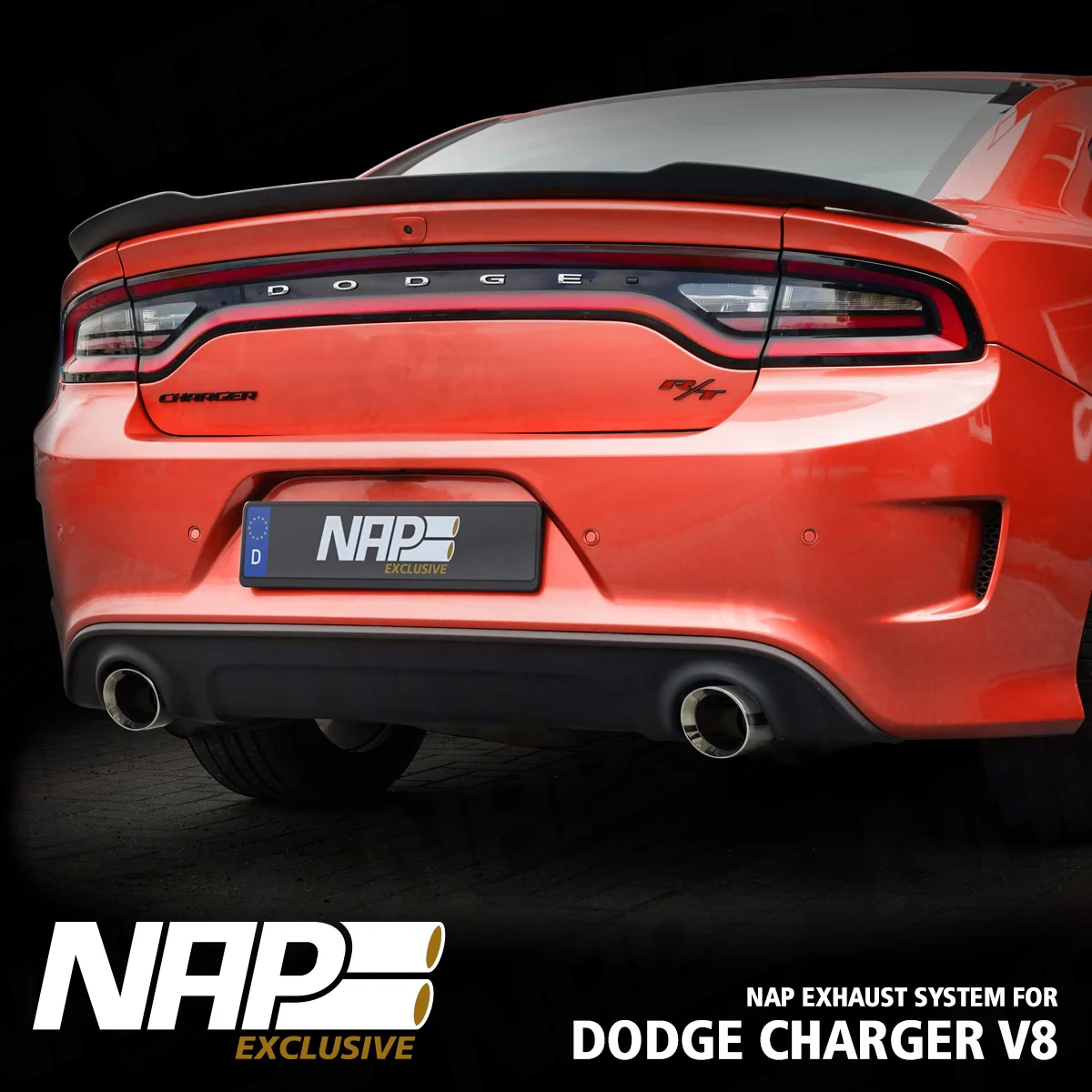 NAP Klappenauspuff 3-Zoll passend für Dodge Charger V8 Facelift (2015+) mit ECE-Zulassung