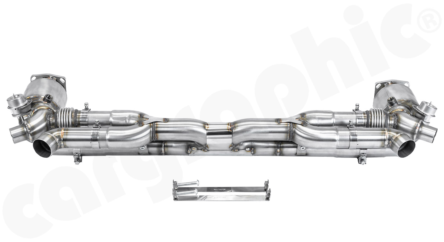 Cargraphic Abgasanlage Porsche 991 Turbo Abgasklappen Sportkat Race Sound/Race Sound+