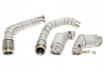 TA Technix Downpipe BMW M5 / M8 S63M – mit Kat + Hitzeschild