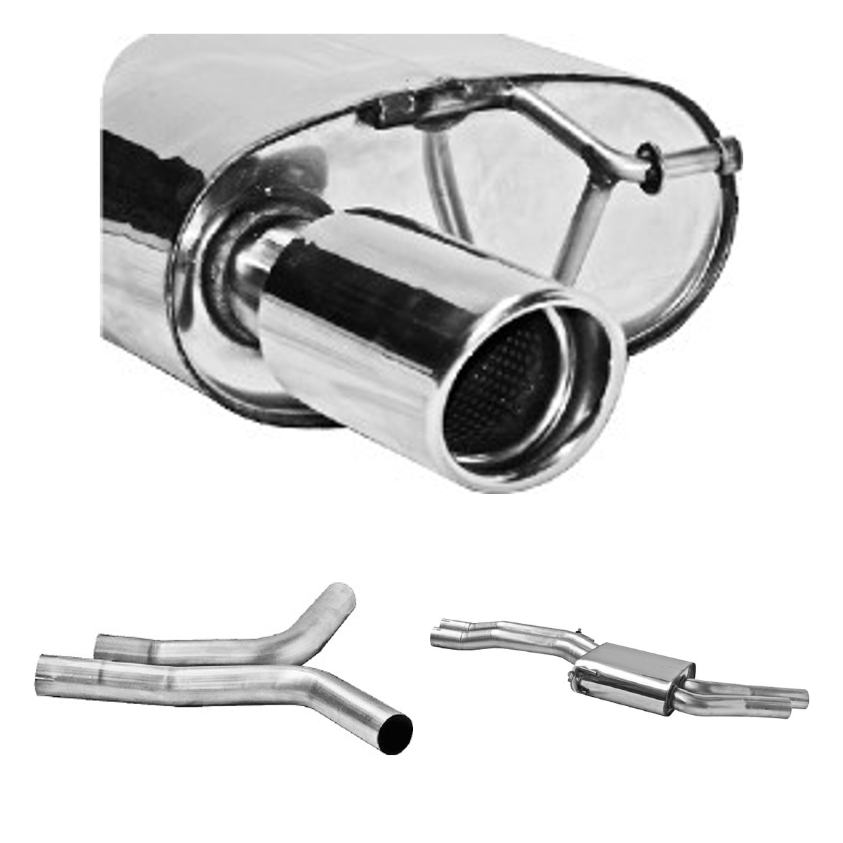Bastuck Komplettanlage Twin – Audi A4 B8 / A5 B8 A4/A5 B8 (ab B. 2008) 6 Zyl. Benziner Turbo / 8 Zyl. V8
