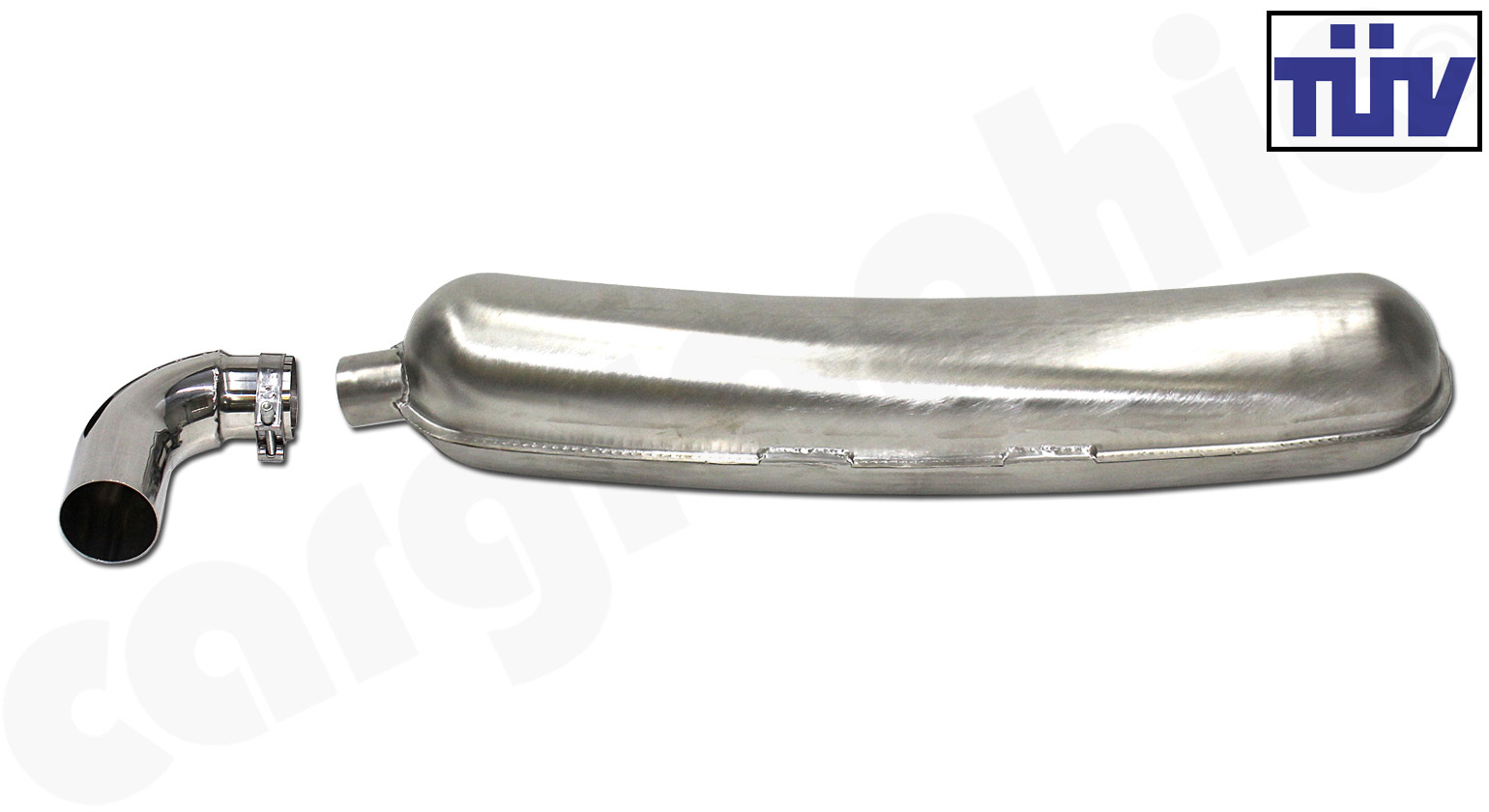 Cargraphic Endschalldämpfer Porsche 911 F-Modell 2-flutig 1x70mm einstellbar TÜV Sound