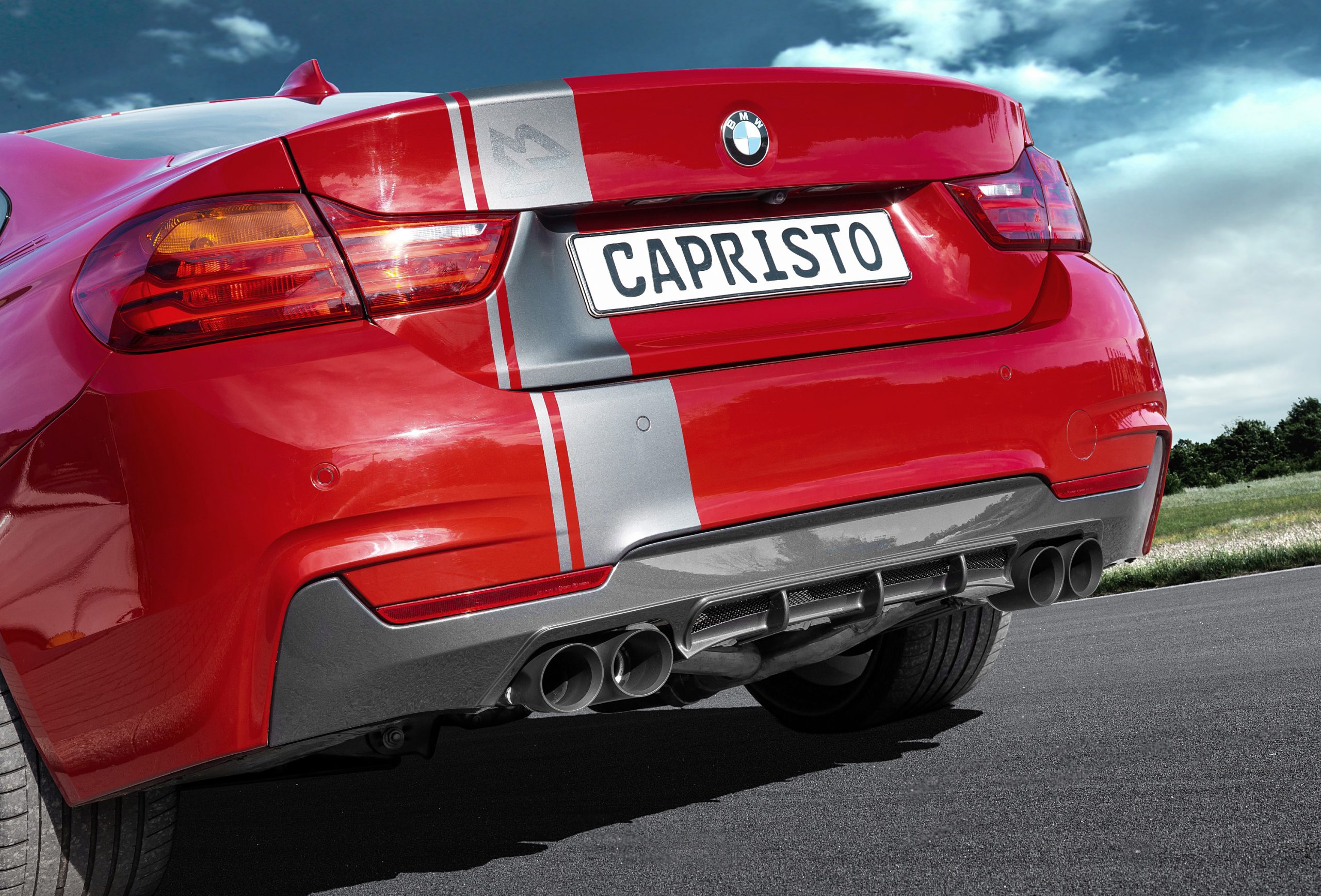 Capristo Heckschürzeneinsatz Diffusor BMW 428i F32 F33 F36 PU mit Teilegutachten