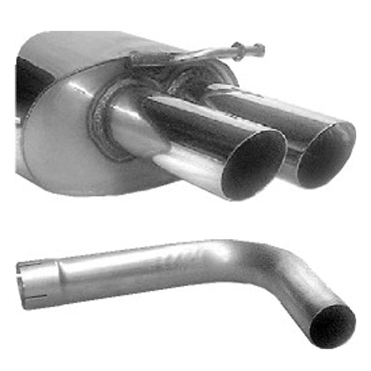 Bastuck Endschalldämpfer – Audi A4 / S4 B6/B7 A4 B6/B7 (Bj. 2000-2008) 4 Zyl. 2WD Limousine, Avant (8E) / Cabrio (8H) ESD LH