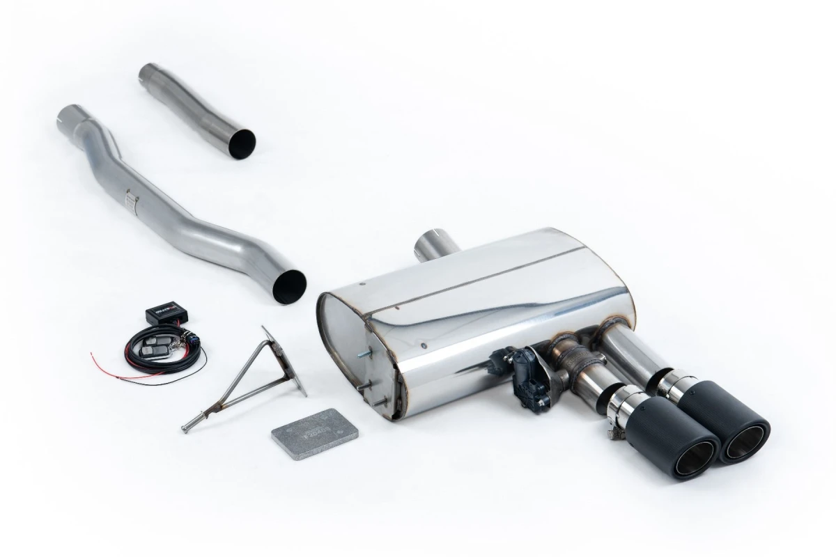 Milltek Klappen-Auspuffanlage passend für Mini Cooper Mk3 F56 S 2.0 Turbo ab Partikelfilter - carbon Endrohre