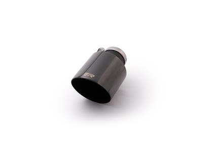 1 Endrohr Ø 115mm schräg, lasergraviert, Black Chrome, mit einstellbarem Kugelanschluss