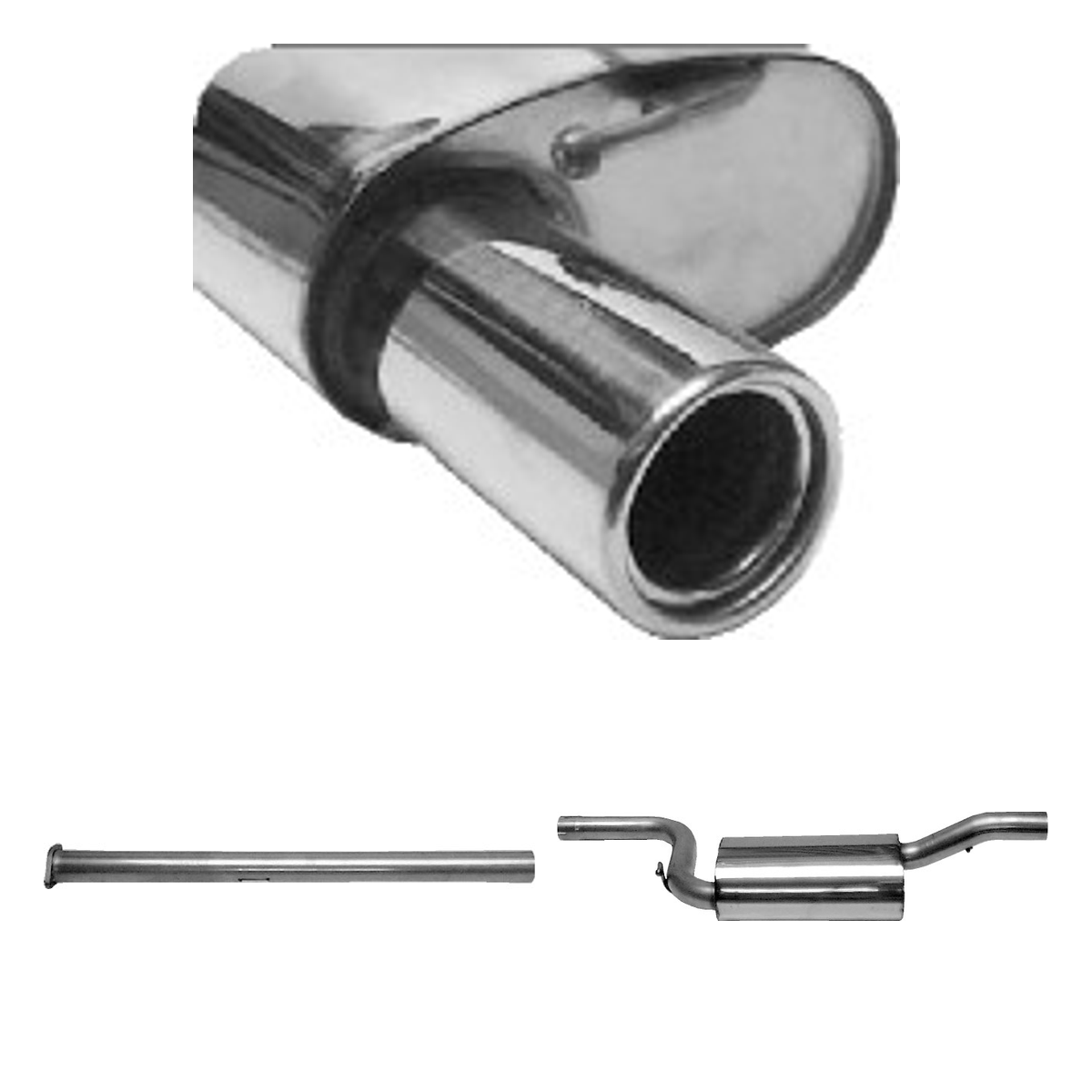 Bastuck Komplettanlage Single – Ford Focus 1 Focus 1 Schrägheck (Bj. 1998-2004)