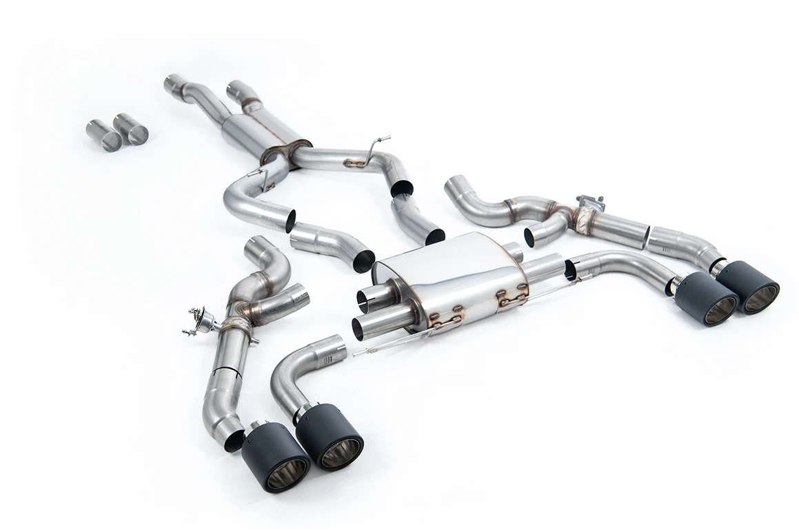 Milltek Klappen Auspuffanlage passend für BMW X3M Competition G01 3.0 - carbon Endrohre