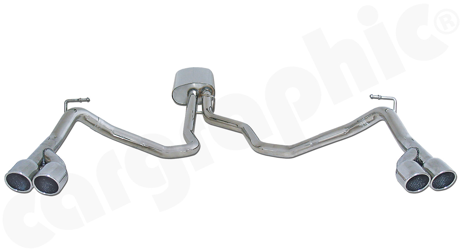 Cargraphic Abgasanlage Land Rover Discovery LR3 2,7l TDV6 4x89mm rund Sound