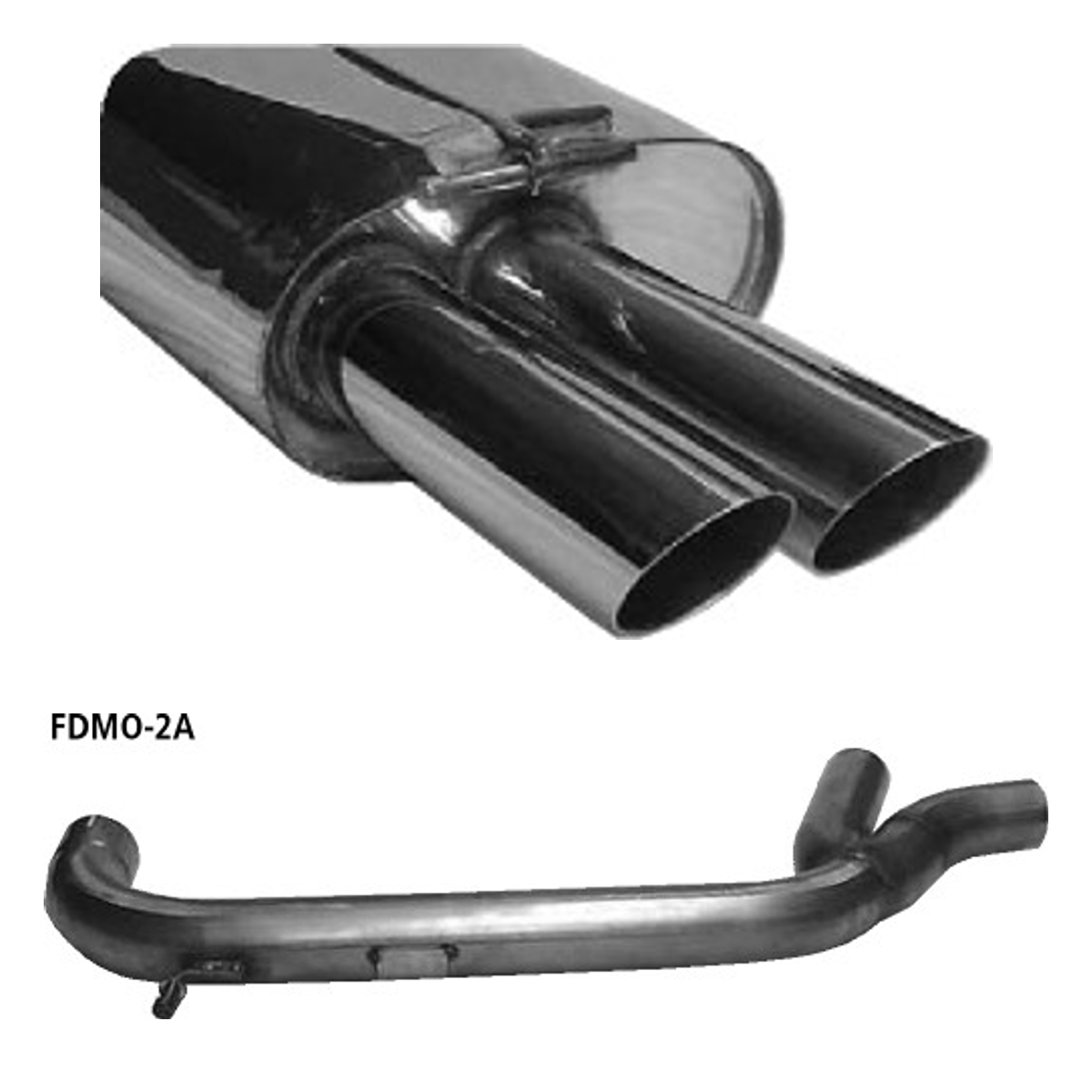Bastuck Endschalldämpfer Quattro – Ford Mondeo 2 Mondeo 2 (Bj. 2000-2007) Limousine 2 ESD 4 Zyl.