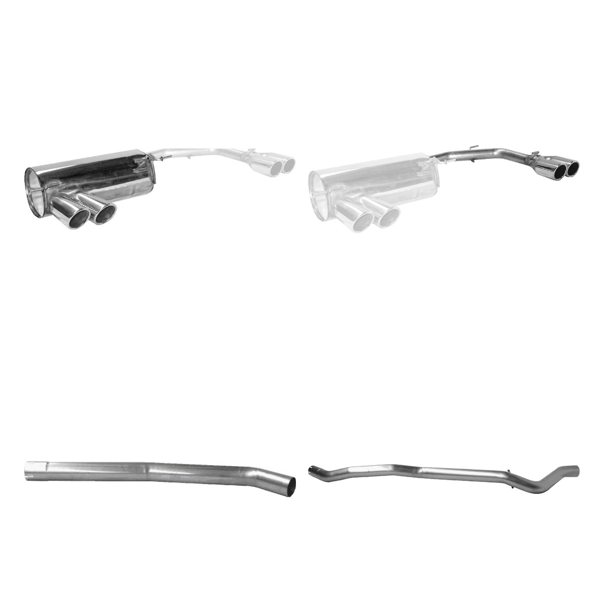 Bastuck Komplettanlage Quattro – BMW 1er E82 123d