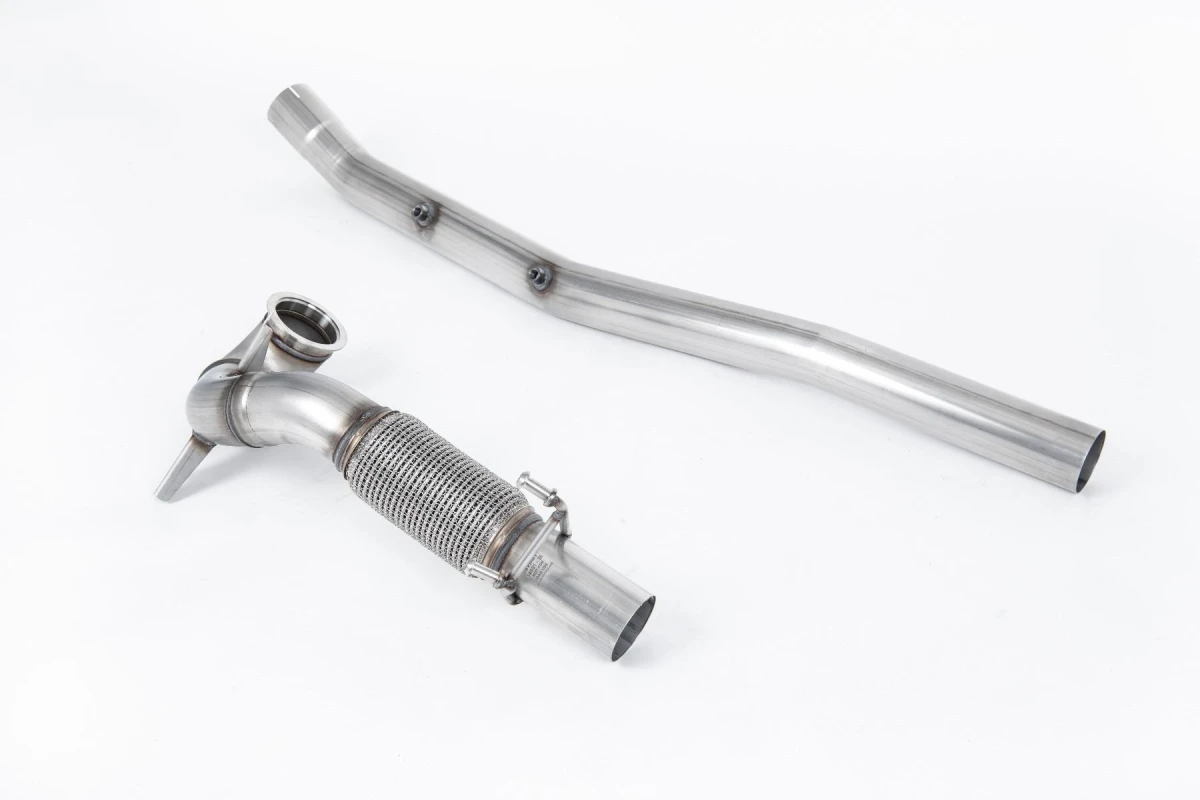 Milltek Sport Downpipe (ohne Kat) passend für Audi S3 2.0 TFSI quattro Sportback 8V.2 & Seat Ateca Cupra 300 & Seat Leon ST Cupra 300 & VW Arteon 2.0 & MK7.5 R T-Roc R 2.0TSI 76,2mm