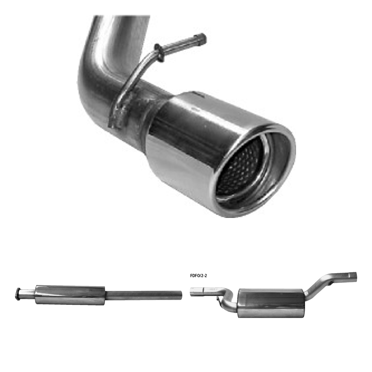 Bastuck Komplettanlage Single – Mazda Mazda 3 Mazda 3 BK (nicht Kombi) 1.4l / 1.6l Benziner + Diesel ohne Rußpartikelfilter
