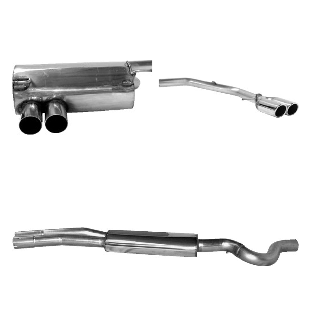 Bastuck Komplettanlage Quattro – BMW 3er E90 / 3er E91 325i / 330i bis Bj. 02/2007 Limousine (E90), Touring(E91)