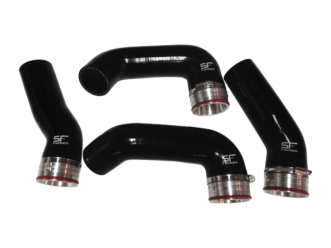 Silikon-Hochleistungs-Druckschlauchkit Porsche 997.1 Turbo 3.6 480PS - schwarz