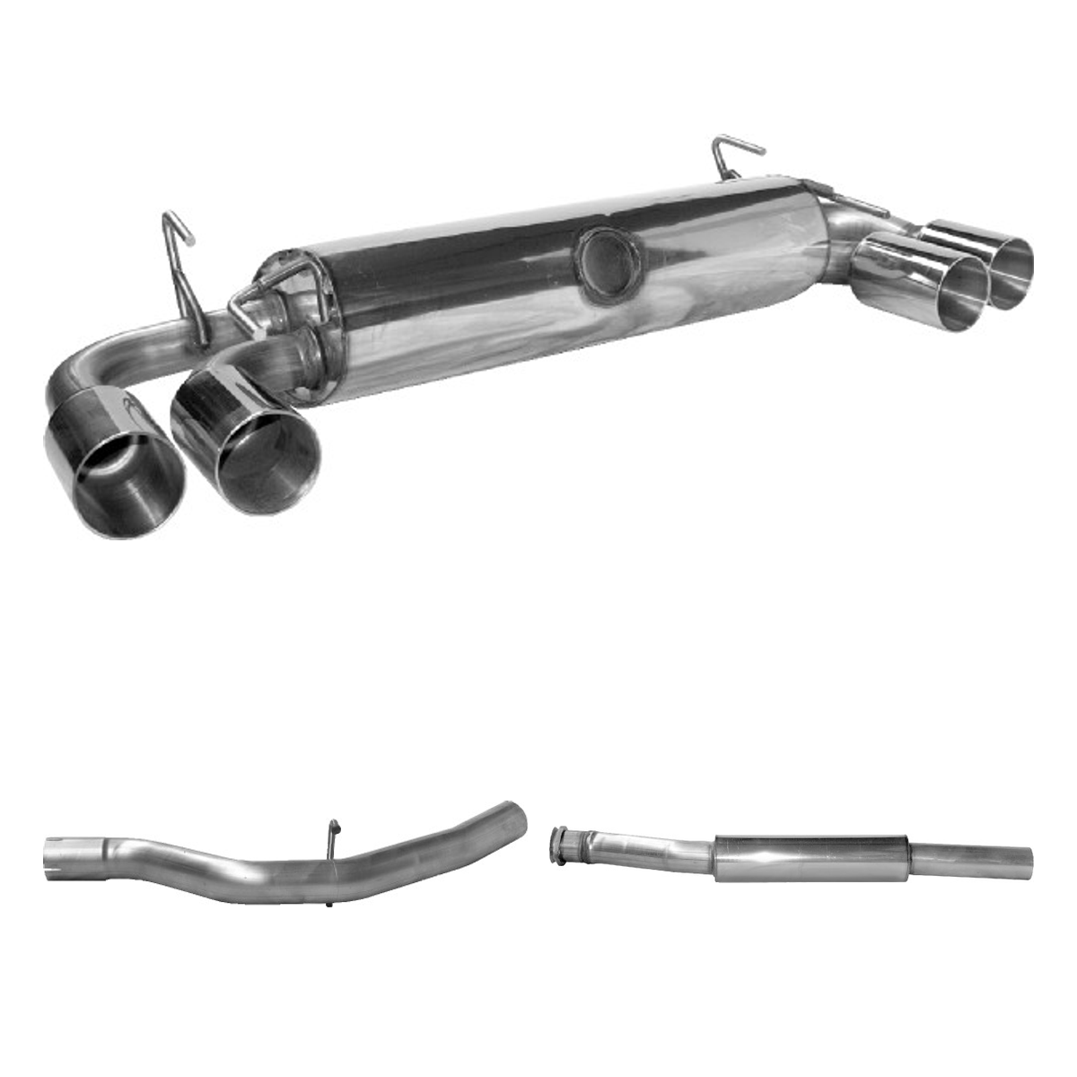 Bastuck Komplettanlage Quattro – Subaru Impreza Impreza WRX STI Schrägheck (ab Bj. 2008)