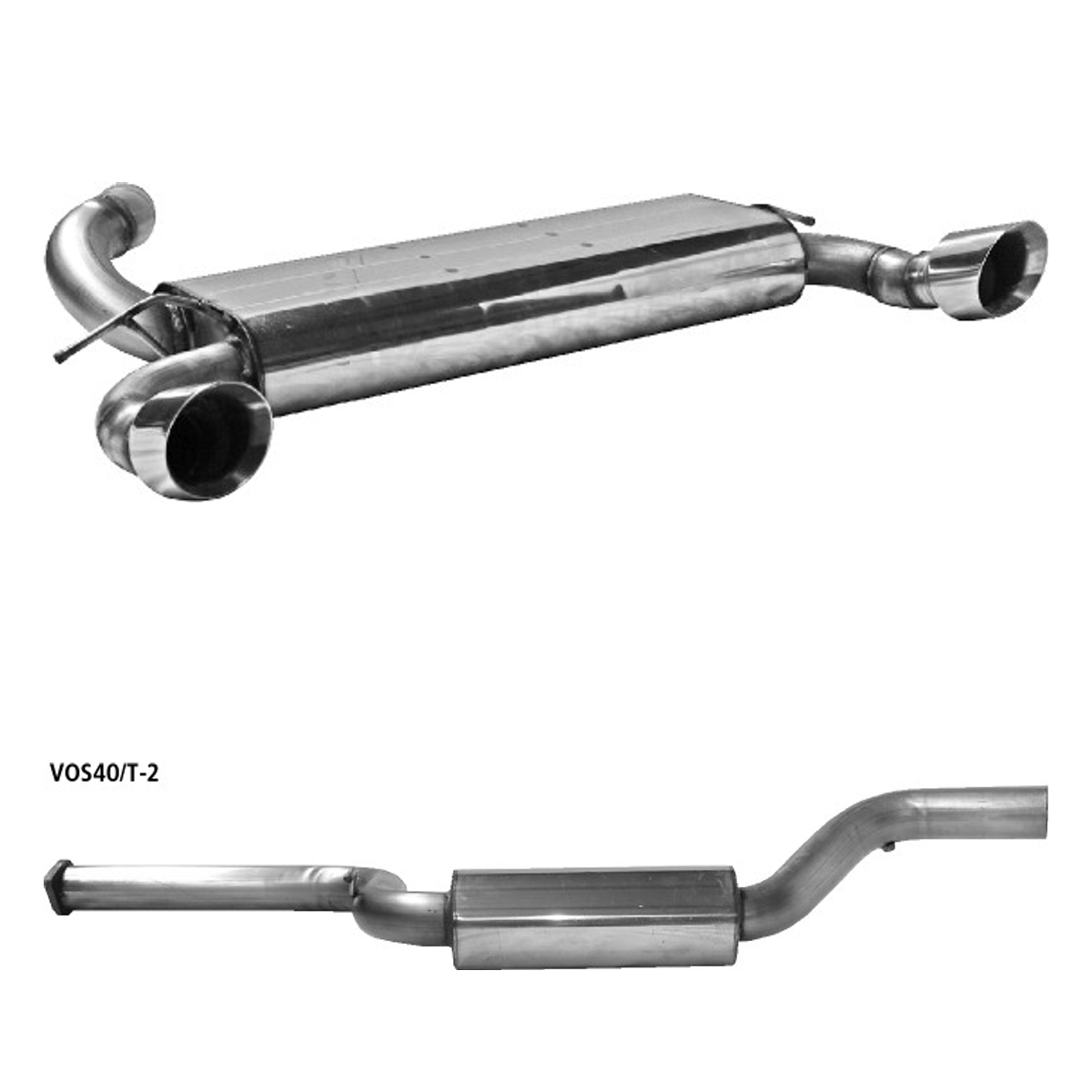 Bastuck Komplettanlage Twin – Ford Focus 2 Focus RS Typ DA3 (ab Bj. 2009)