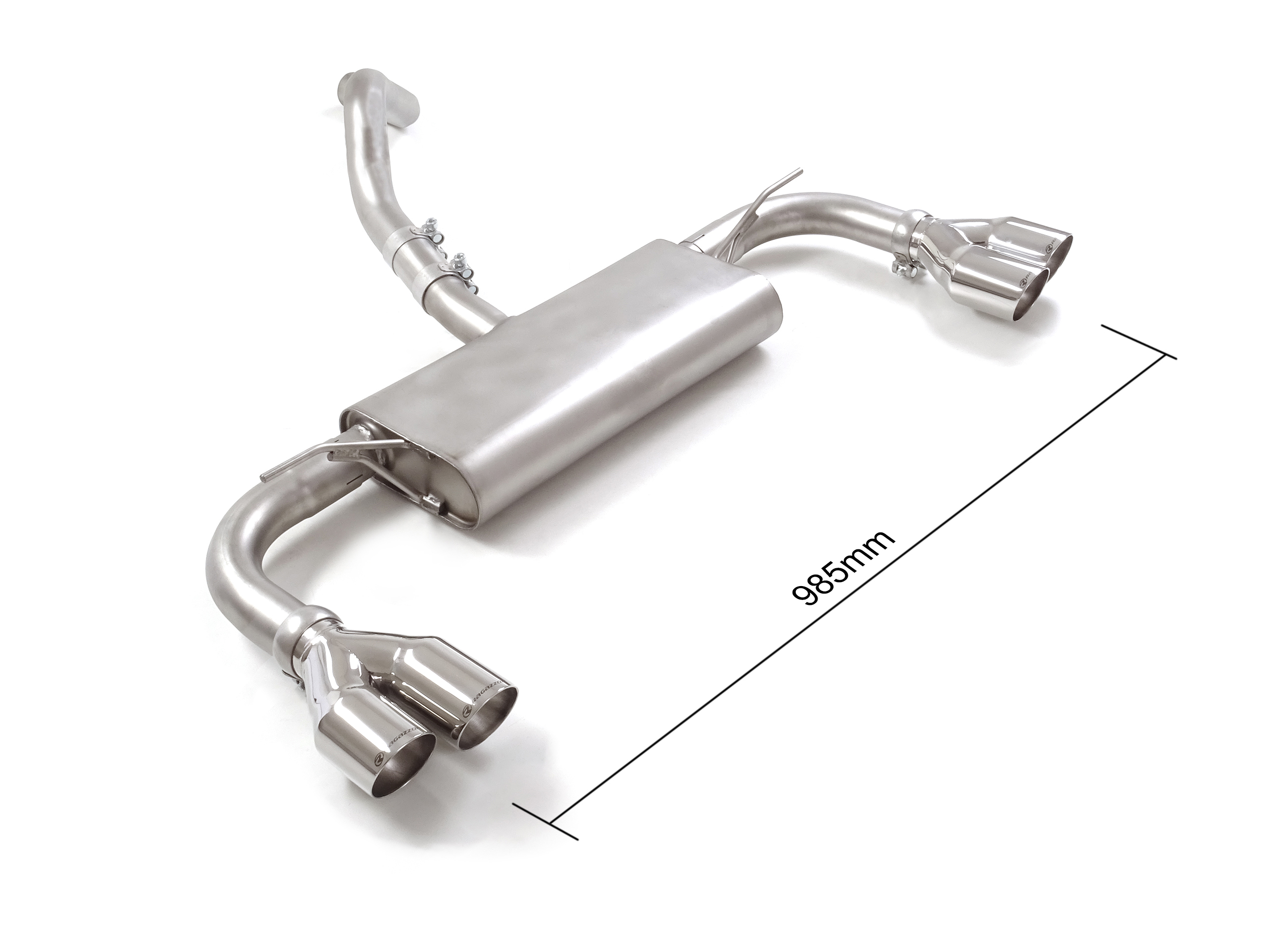 Sportauspuff Ford Focus 4 1.0 Ecoboost 2x80mm ECE | Ragazzon