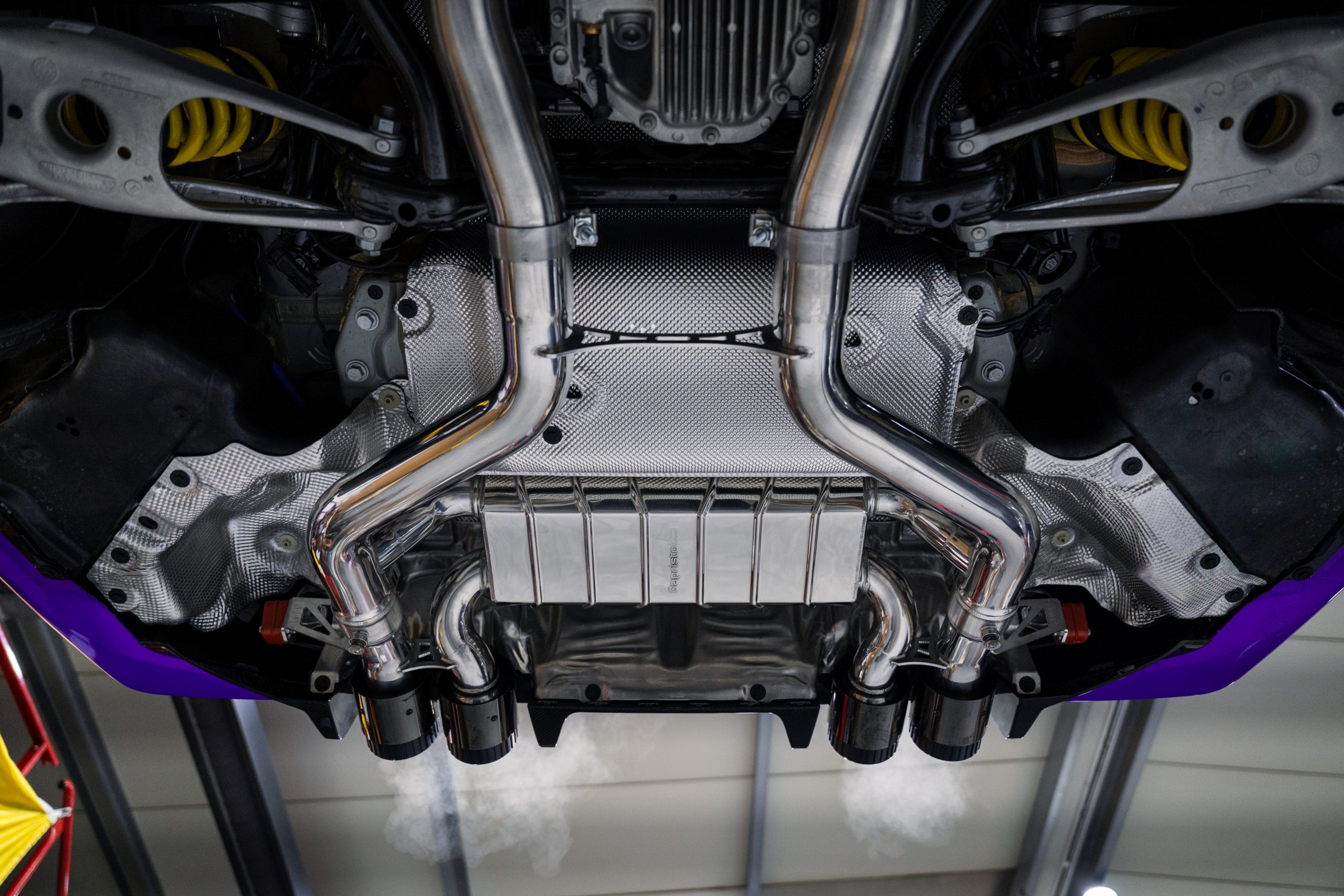 Capristo Sportauspuff Klappenabgasanlage BMW M2 G87 OPF-Ersatz OEM schräge Endrohre