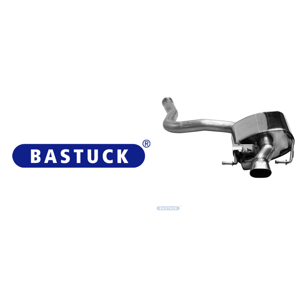 Bastuck Endschalldämpfer Twin – Mercedes C-Klasse (W205) nicht für Cabrio Modelle W205 Limousine (AMG C43) 6 Cyl. ab 2016