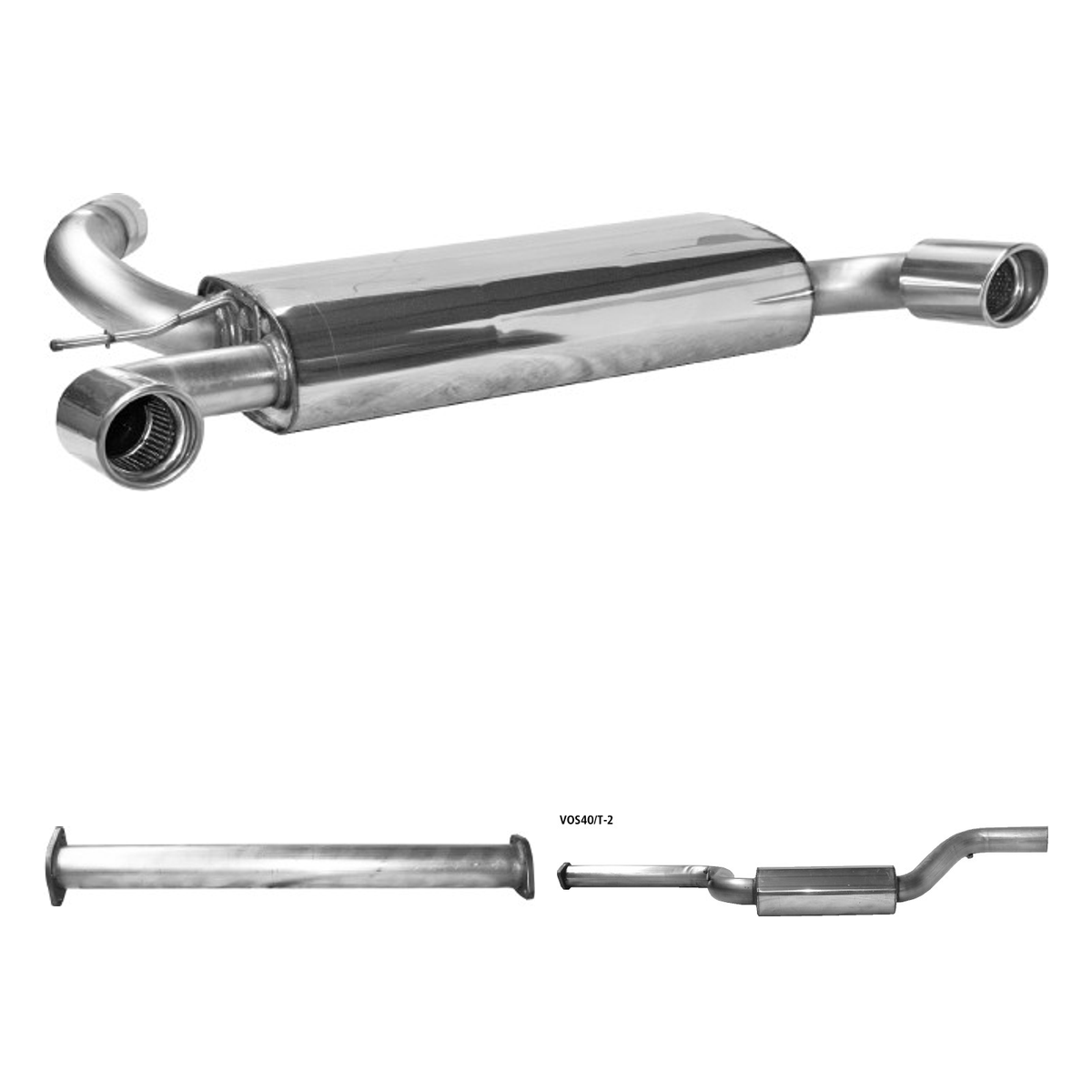 Bastuck Komplettanlage Twin – Ford Focus 3 Focus 3 1.5l/ 1.6l Turbo EcoBoost