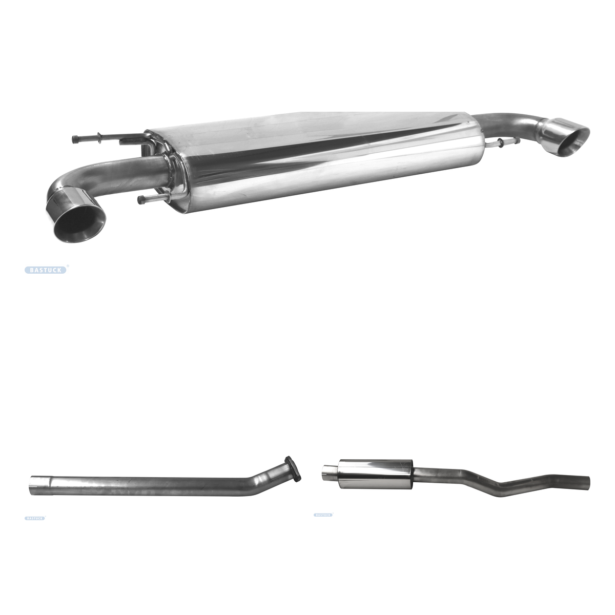 Bastuck Komplettanlage Twin – Mazda Mazda 3 Mazda 3 Typ BM & BN ab Bj. 2013
