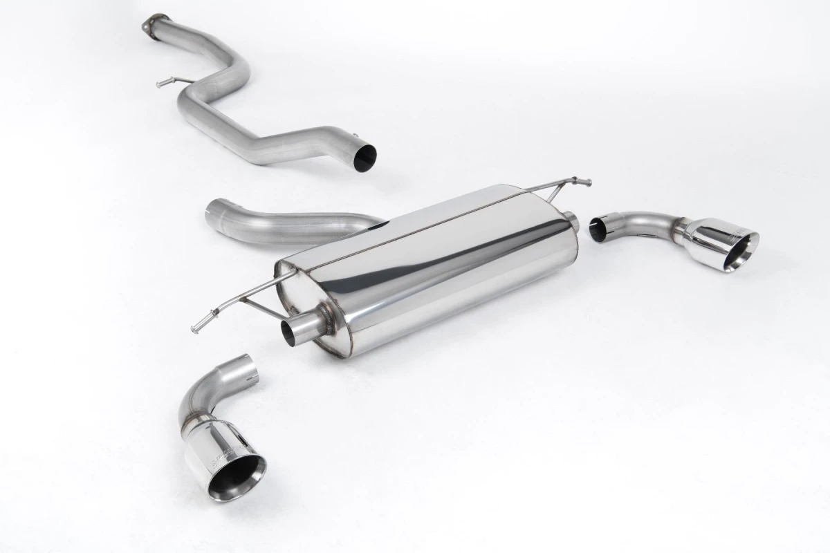 Milltek Sport Auspuffanlage passend für Ford Focus Mk2 ST 225 - ungedämpft (non-resonated) - polierte Endrohre GT100