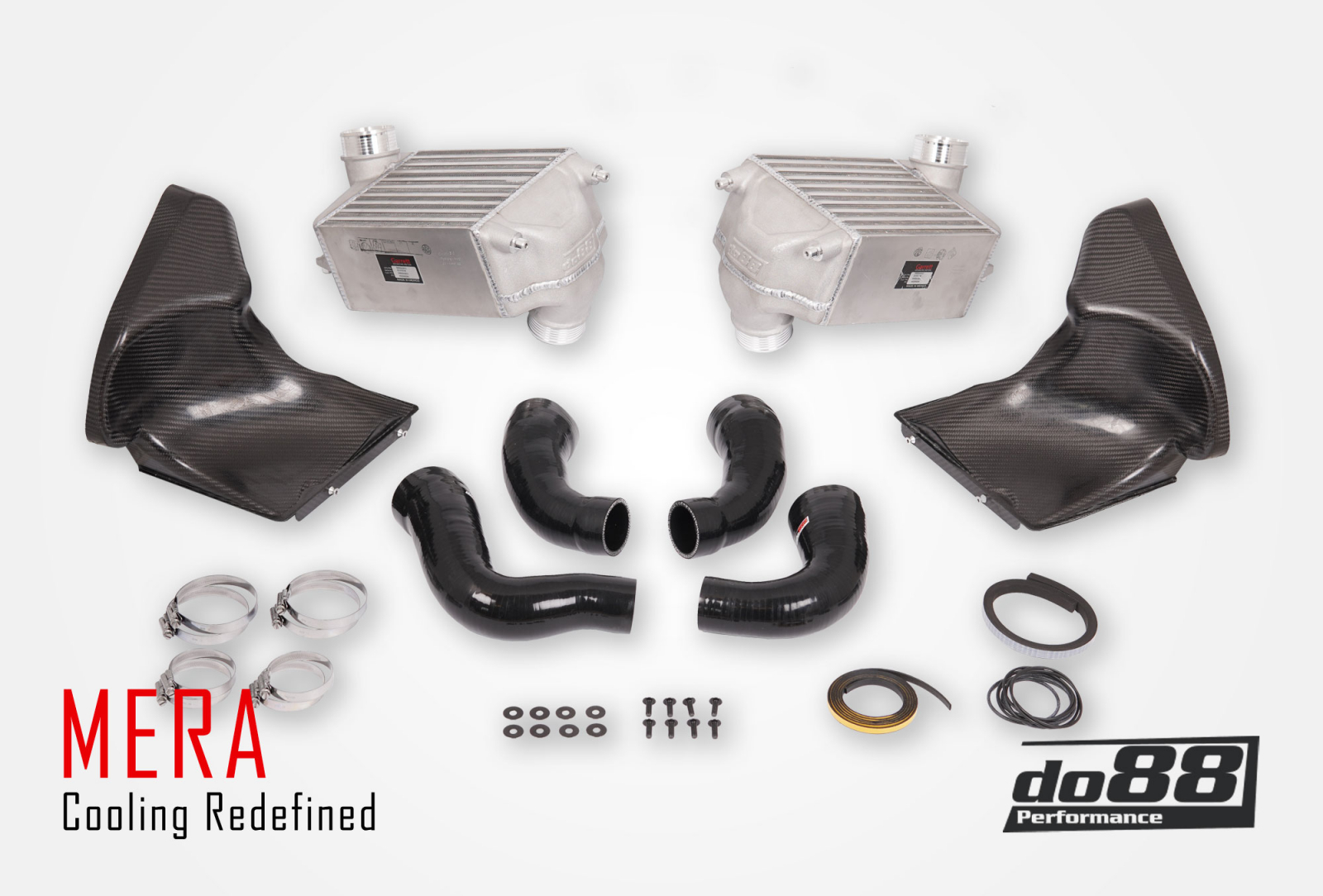 do88 MERA Ladeluftkühler-Kit für do88 oder OEM Y-Rohr Porsche 911 991.2 Carrera