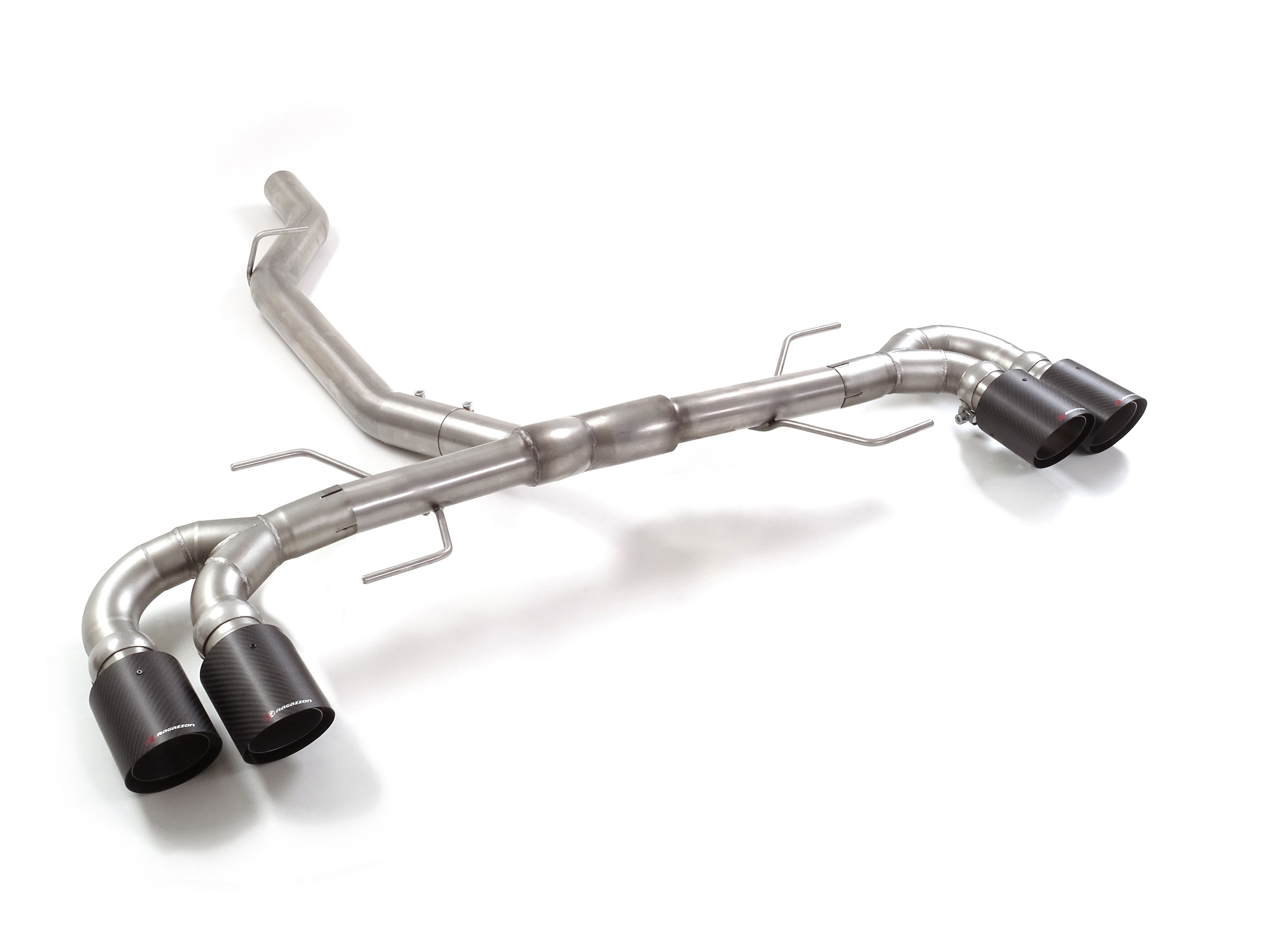 Endrohr-Set Alfa Romeo Giulia 2.0 Turbo 2x100mm Carbon Shot | Ragazzon
