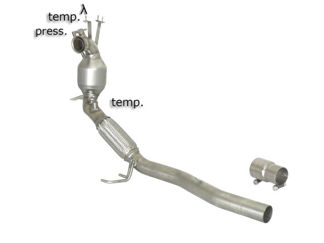 Downpipe + DPF-Ersatzrohr Set Audi A3 1.6 TDI 8P | Ragazzon