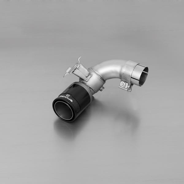 Endrohr-Set li/re je 1 Endrohr Ø 84 mm Street Race Black Chrome mit integrierter Klappe