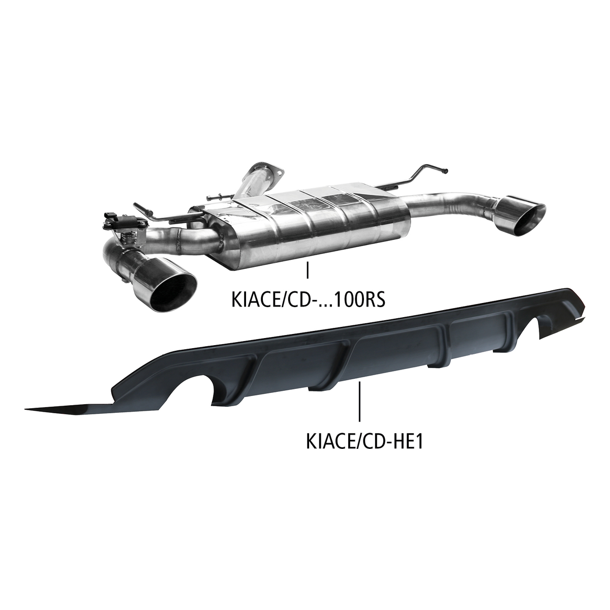 Bastuck Endschalldämpfer Twin – Kia Ceed CD (2018) Ceed CD ab 2018 inklusive Facelift, nicht für Fahrzeuge mit Starrachse