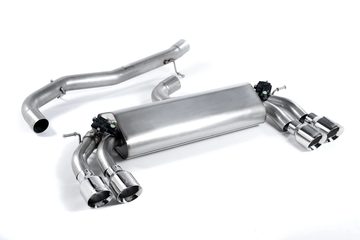 Milltek Sport Auspuffanlage passend für VW Golf Mk7.5 R 2.0 NON-OPF Modelle - ungedämpft - polierte Endrohre